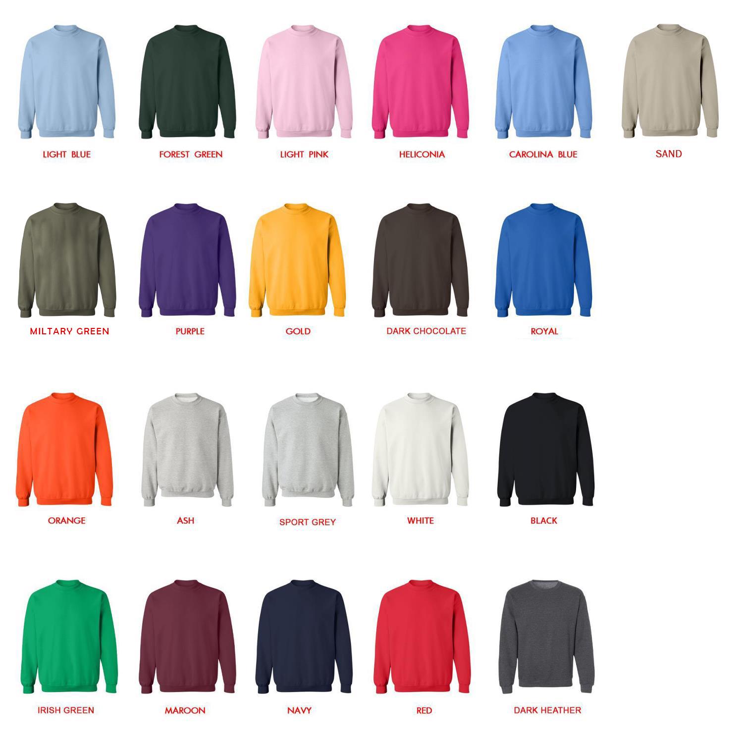 sweatshirt color chart - Romantic Killer Merch