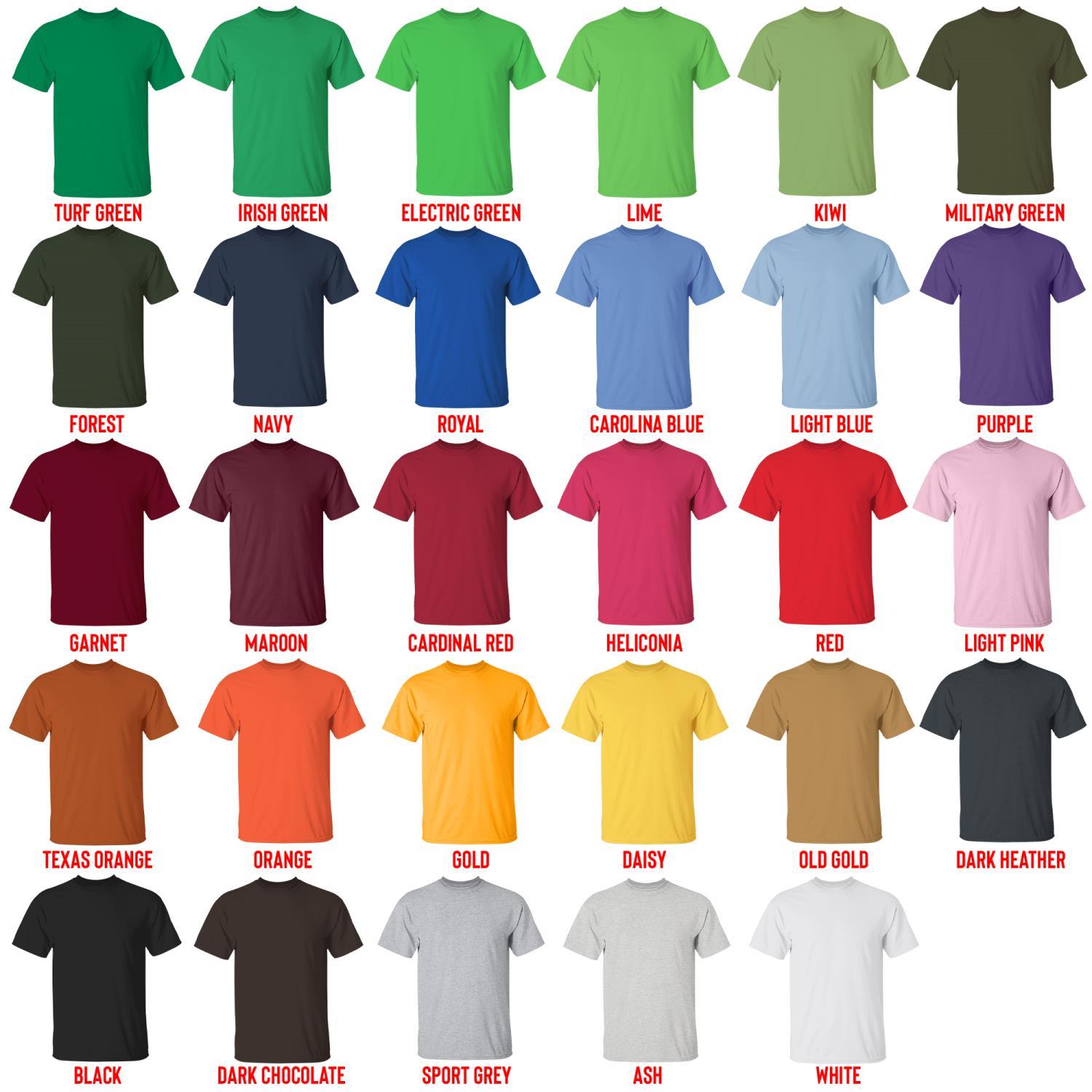 t shirt color chart - Romantic Killer Merch