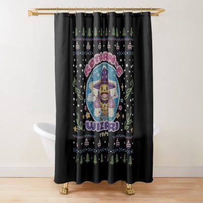 Romance Wizard Ugly Sweater Shower Curtain
